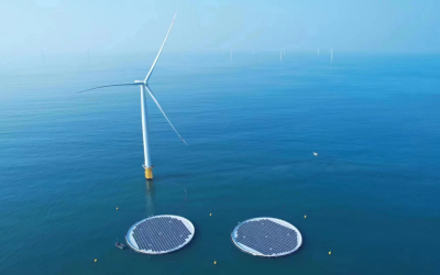SPIC has commissioned world’s first offshore wind and floating solar powerplant in, Shandong, China, utilizing the patented Ocean Sun technology